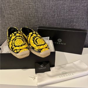 NWT Versace Gold Espadrilles